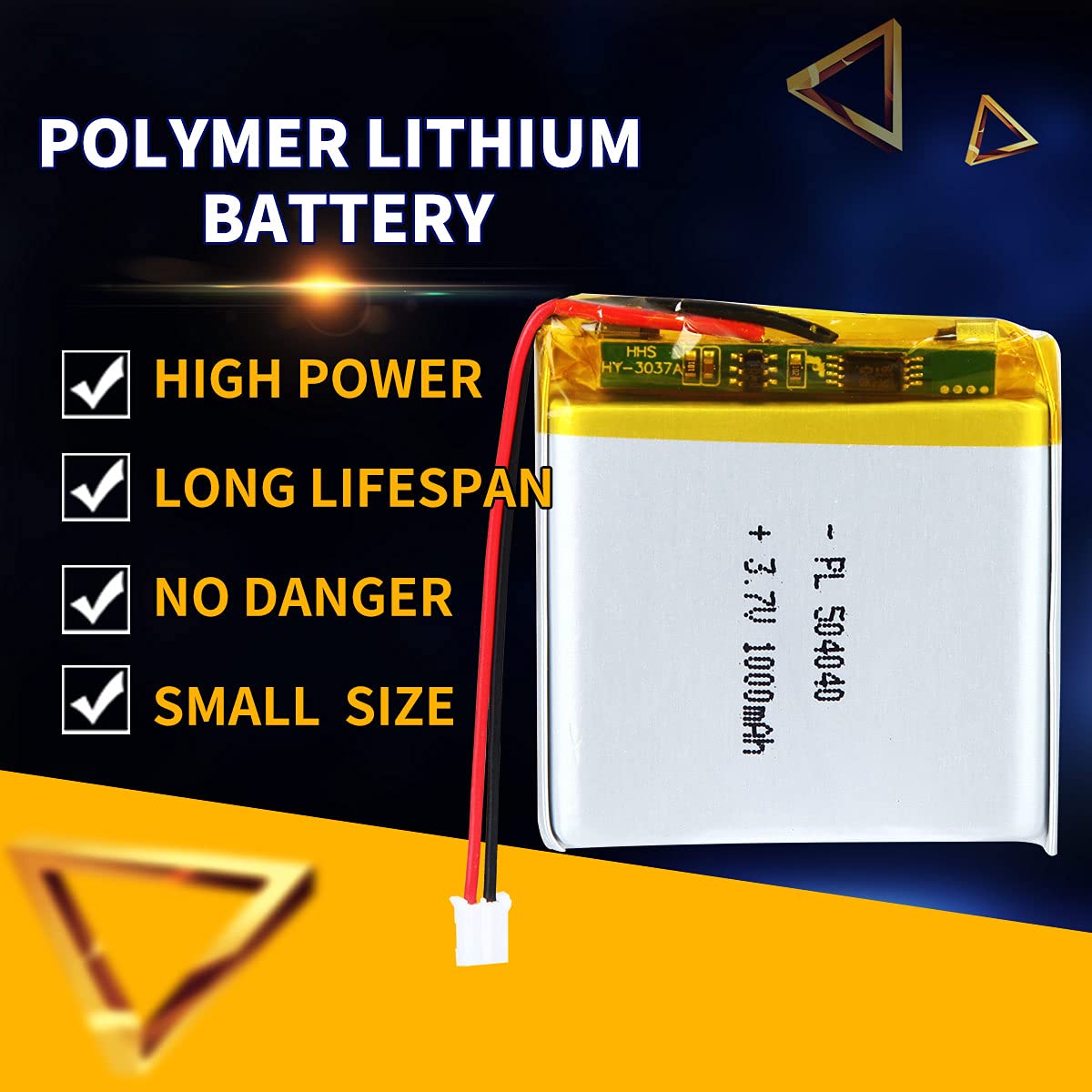 Amazon.com: AKZYTUE 3.7V 1000mAh 504040 Lipo Battery